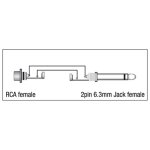 DAP - XGA06 - Cinch Adapter RCA-Buchse auf 6,3 mm Klinke...
