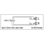 DAP - XGA17 - Adapter Mini-Klinke 3.5 mm Stereo auf 2x Cinch