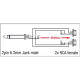 DAP - XGA19 - Adapter 6,3mm Klinke Mono auf 2x Cinch