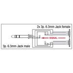 DAP - XGA20 - Stereo-Klinke 6,3 auf 2x Klinke 6,3 Adapter