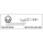 DAP - XGA24 - Adapter XLR (w) auf 6,3 mm Klinke (m) Stereo
