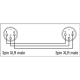 DAP - XGA25 - XLR-Adapter, 3-polig, Stecker/Stecker