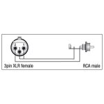 DAP - XGA31 - Adapter XLR 3P female auf Cinch male