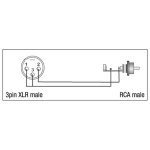 DAP - XGA32 - Adapter 3P XLR male auf Cinch male