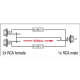 DAP - XGA38 - Adapter Cinch RCA 1x male / 2x female mit 2x 10 kOhm Widerstand