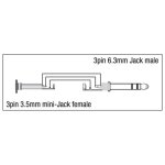 DAP - XGA39 - Adapter Mini-Klinke 3,5 mm auf Klinke 6,3...