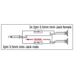 DAP - XGA40 - Adapter Miniklinke auf 2x Miniklinke inkl....