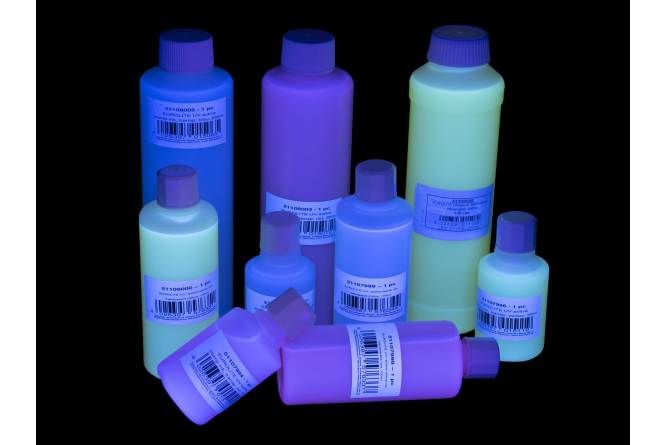 EUROLITE UV-aktive Stempelfarbe, transparent blau, 100ml