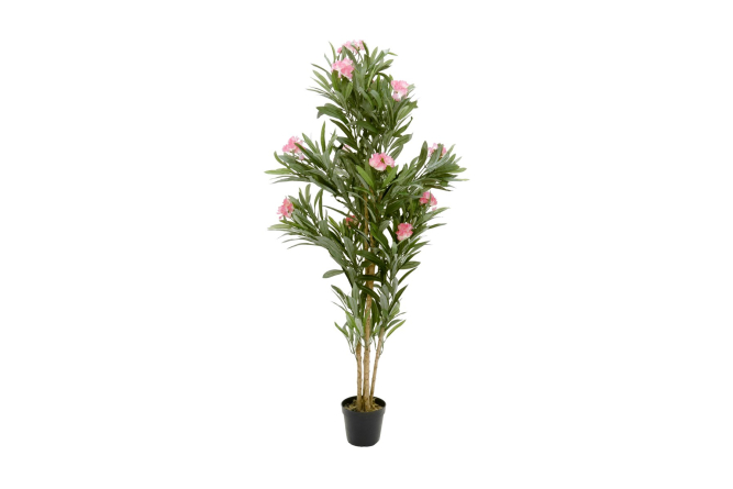 EUROPALMS Oleanderbaum, Kunstpflanze, rosa, 150 cm