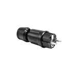BALS Schutzkontakt-Stecker schlagfest IP44 Schwarz MK2