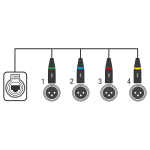 Showgear CS-4F/3 DMX-Shuttle 4-Kanal XLR auf RJ45