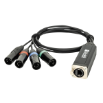 Showgear CS-4M/5 DMX-Shuttle 4-Kanal XLR5 auf RJ45