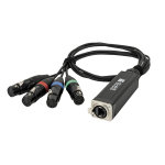 Showgear CS-4F/5 DMX-Shuttle 4-Kanal XLR (f) auf RJ45