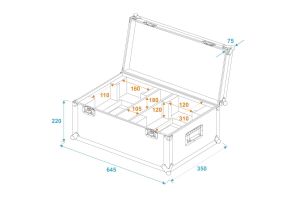 ROADINGER Flightcase 2x THA-40 PC