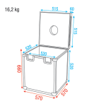 Showgear Case für 50 cm Spiegelkugel