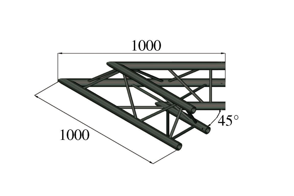 ALUTRUSS TRILOCK S-PAC 19 2-Weg-Ecke 45° schwarz