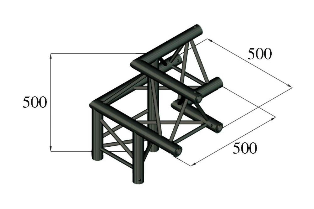 ALUTRUSS TRILOCK S-PAL-32 3-Weg-Ecke /\ links