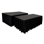 Wentex Bühnenverkleidung 620 x 100 cm Molton CS Schwarz