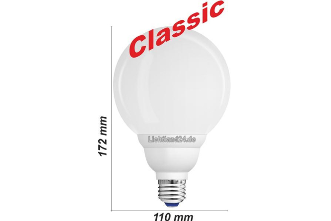 E27 - Qualitäts Classic Globe Energiesparlampe - 20...