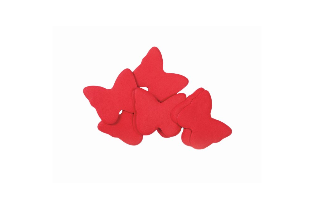 TCM FX Slowfall Konfetti Schmetterlinge 55x55mm, rot, 1kg