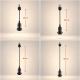 E27 Illu-Drop 20 cm mit Silikondichtung – schwarz