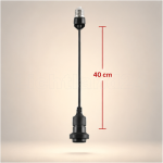 E27 Illu-Drop 40 cm mit Silikondichtung – schwarz