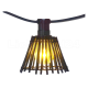 Illu-Shade Basket Lampenschirm Schwarz für E27-Lichterketten