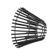 Illu-Shade Basket Lampenschirm Schwarz für E27-Lichterketten