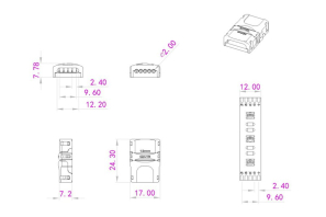 EUROLITE LED Strip Einspeiser 5Pin 12mm