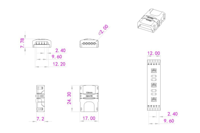 EUROLITE LED Strip flexibler Verbinder 5Pin 12mm