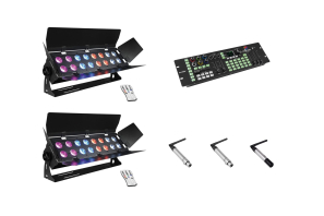 EUROLITE Set 2x Stage Panel 16 + Color Chief + QuickDMX Sender + 2x Empfänger