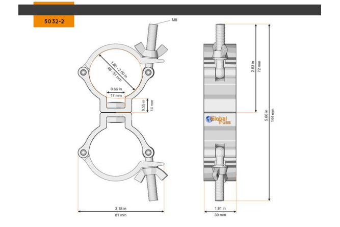 Swivel Coupler Small 48-51/30/100kg