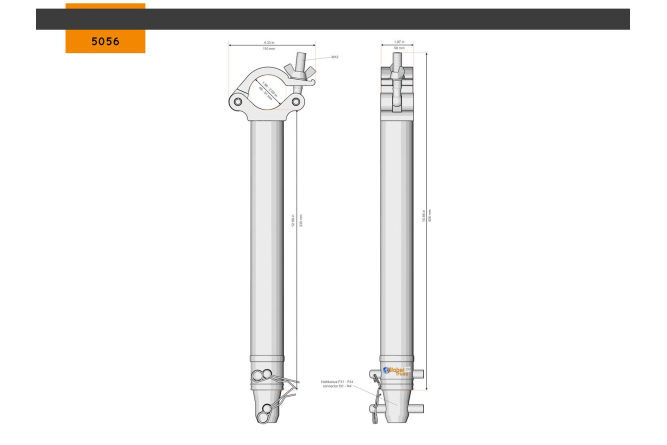 Half Coupler Spacer 48-51/50/500kg 330mm