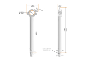 Half Coupler Spacer 48-51/50/500kg 330mm