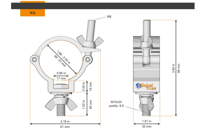 Half Coupler Small 48-51/30/100kg