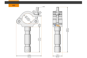 Half Coupler Spigot 48-51/50/500kg