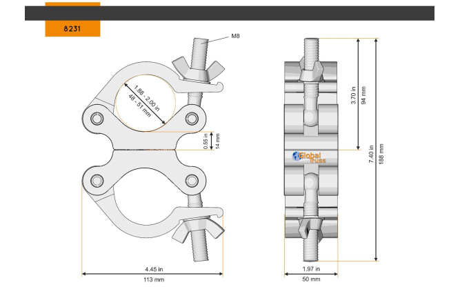 Swivel Coupler 48-51/50/500kg