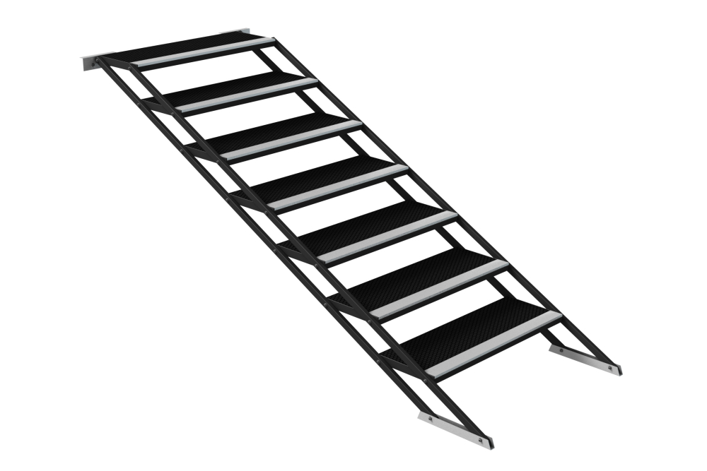 Treppe variabel 100-180cm sieben Stufen für GT Stage Deck