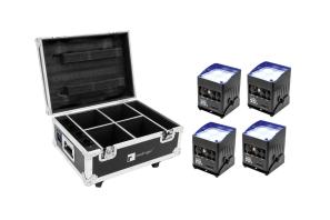 EUROLITE Set 4x AKKU IP UP-4 QCL Spot QuickDMX + Case mit Ladefunktion