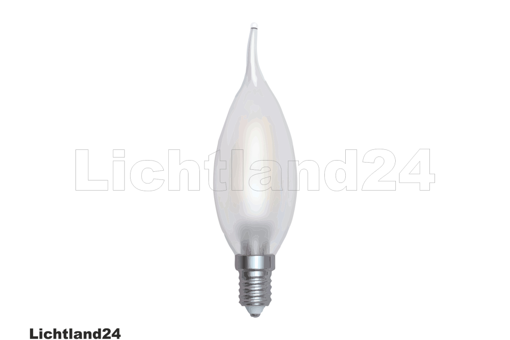 LED Filament C35 Windstoß Kerze Flame OPAL E14 2W 3000K warmweiß (satiniert/mattiert)