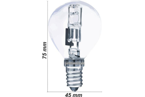 E14 - Halogen Energy Save Tropfenbirne 18 Watt - wie Glühlampen