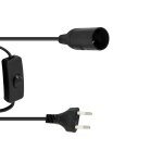 EUROLITE E14 Fassung mit Netzkabel, Schalter &...
