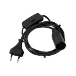 EUROLITE E14 Fassung mit Netzkabel, Schalter &...