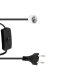 EUROLITE GU10-Fassung mit Netzkabel und Schalter, 1,8 m