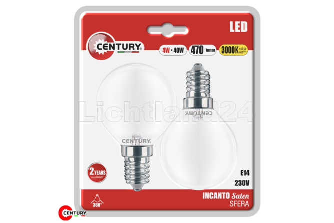 E14 LED Filament Tropfen matt - INCANTO - G45 - 4W (=...