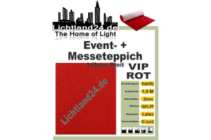 DER ROTE TEPPICH - VIP Hochzeits- Event- Messeteppich 100 cm breit
