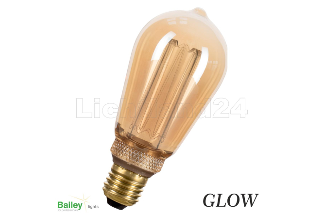 GLOW - E27 - LED Lampe "RUSTIKA" Edison Kolben...