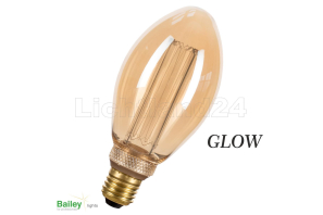 GLOW - E27 - LED Lampe "RUSTIKA" Edison Birne ED75 - 4W - 1800K GOLD Retro / Vintage