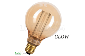 GLOW - E27 - LED Lampe "RUSTIKA" Edison Globe G95 - 4W - 1800K GOLD Retro / Vintage