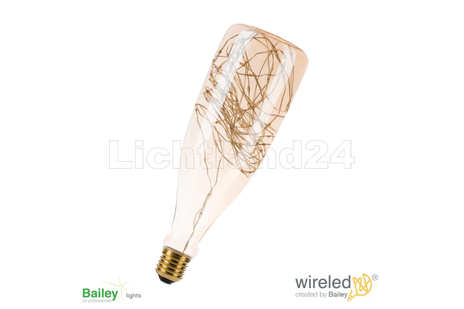WIRELED - E27 - LED Lampe "Bouteille Flasche" Gold - 1,5W - 2500K